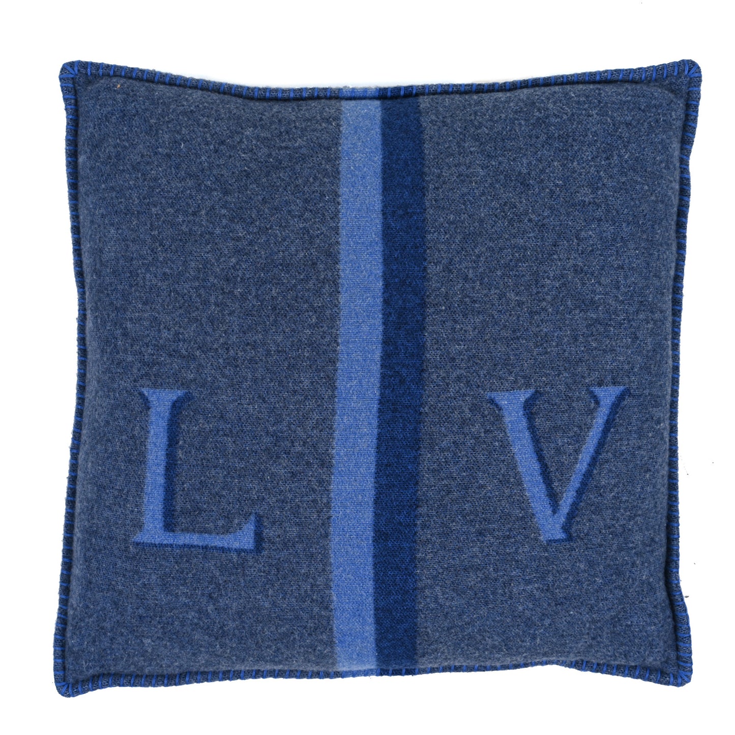 Wool Cashmere Cushion Pillow Blue Gray
