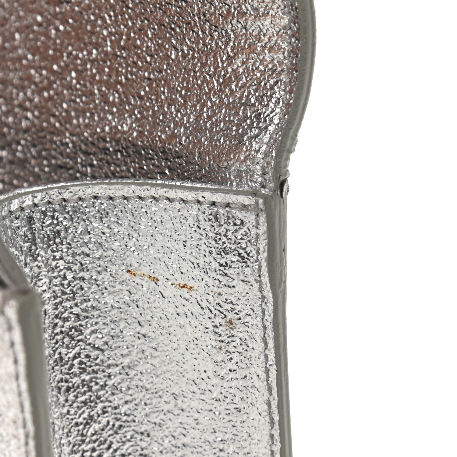 Saint Laurent Textured Metallic Calfskin Classic Monogram Cassandre Clutch Silver 13 of 13