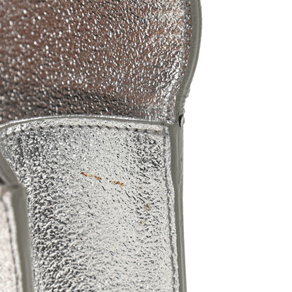 Saint Laurent Textured Metallic Calfskin Classic Monogram Cassandre Clutch Silver 13 of 13