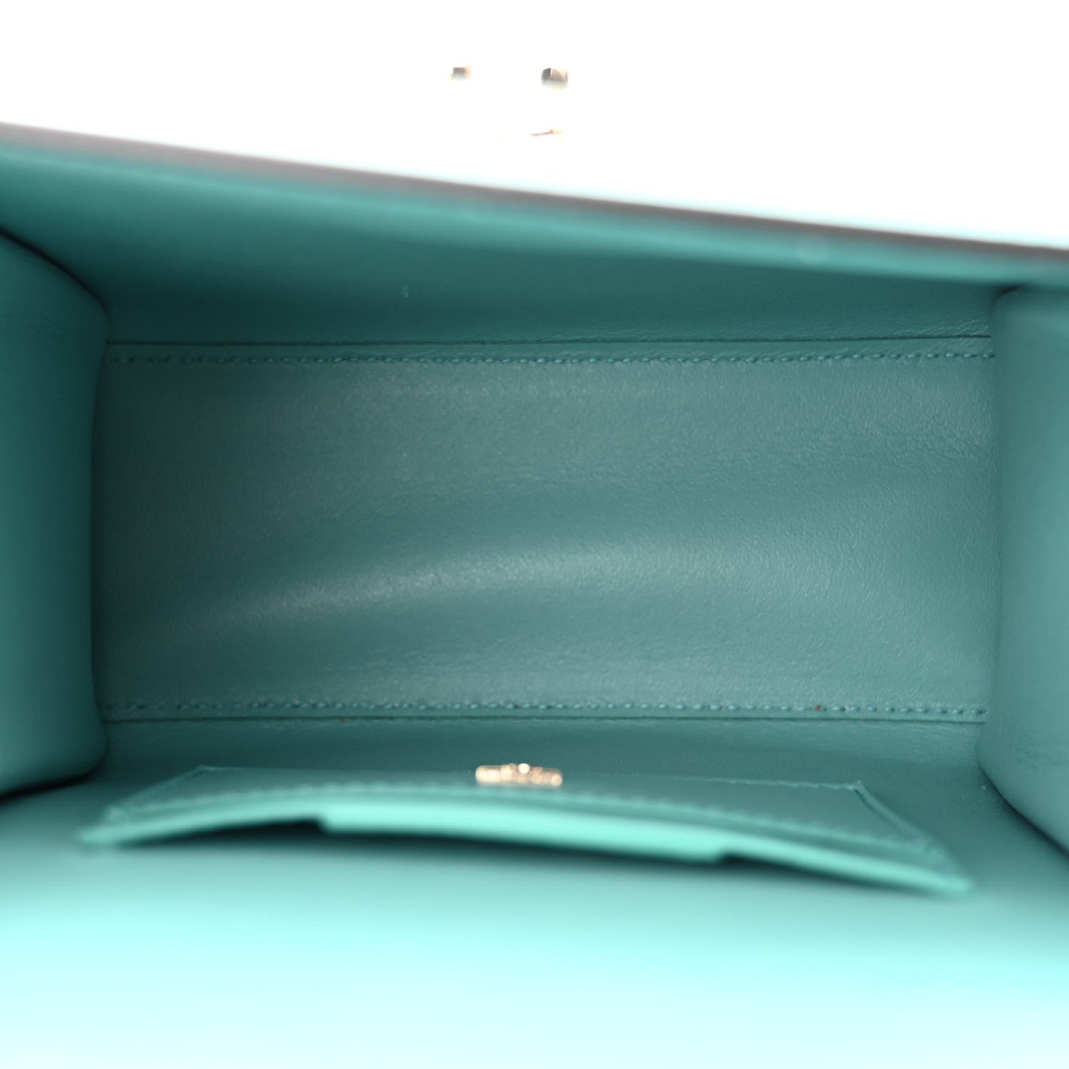 Salvatore Ferragamo Smooth Calfskin Mini Boxyz Tyrone Turquoise 5 of 9