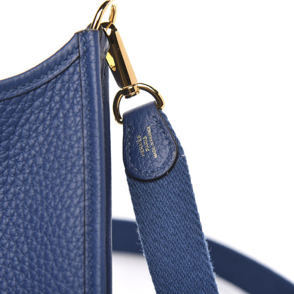 Hermes Taurillon Clemence Evelyne TPM Deep Bleu 10 of 11