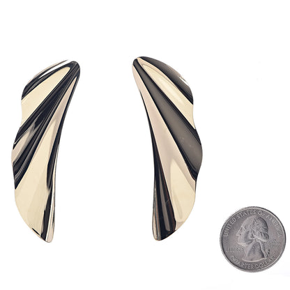 Tiffany 18K Yellow Gold Elsa Peretti High Tide Earrings 2 of 5