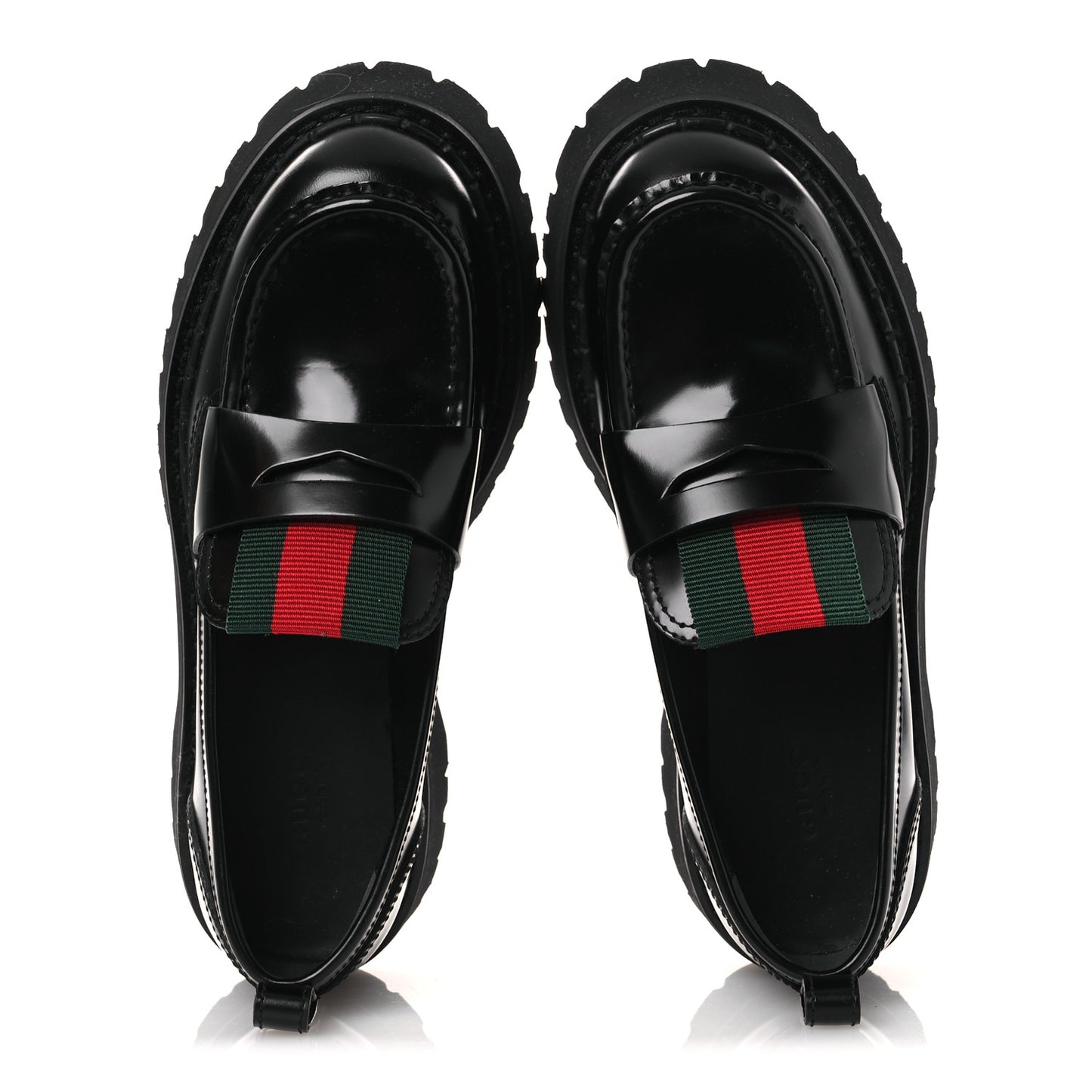 Spice Lux Womens Thea Web 20mm Platform Loafers 37 Black