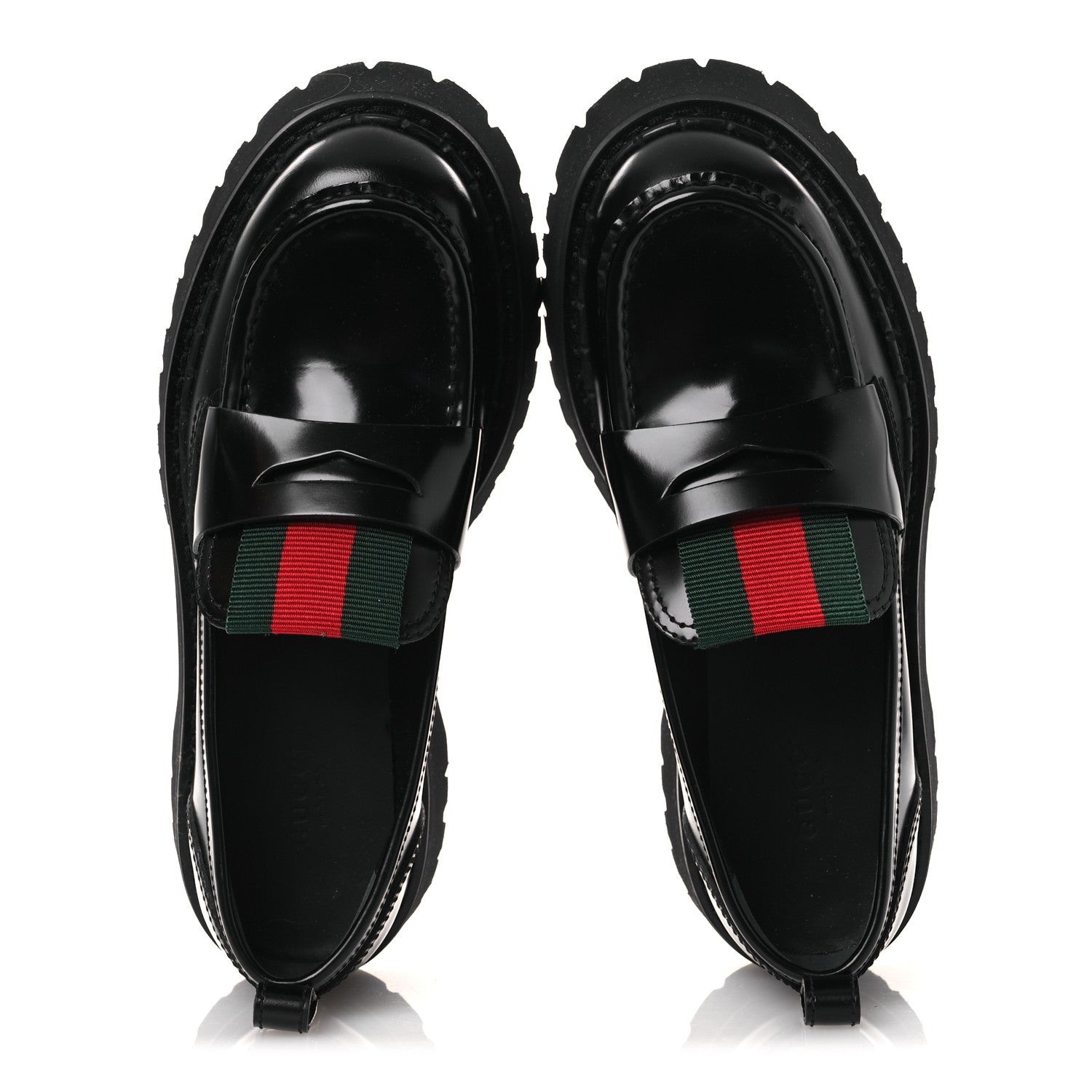 Gucci Spice Lux Womens Thea Web 20mm Platform Loafers 37 Black 2 of 11