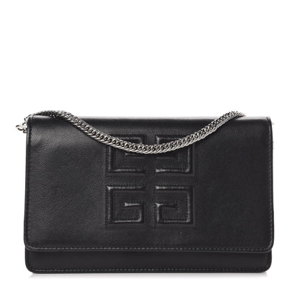Givenchy Lambskin Emblem Chain Wallet Black 1 of 16
