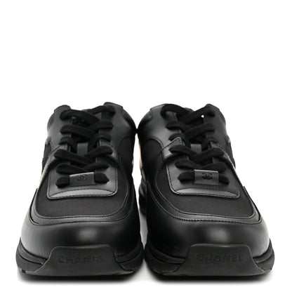 Chanel Calfskin Lambskin CC Uniform Sneakers Black 42 Black 2 of 9
