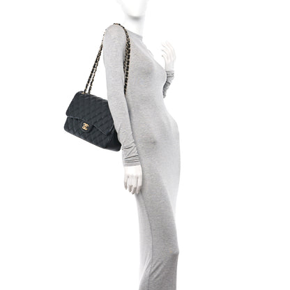 Chanel Lambskin Quilted Jumbo Double Flap Black 2 of 10