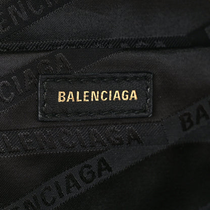 Balenciaga Shiny Goatskin Allover Logo Embossed XXS Souvenir Belt Bag Black 6 of 9