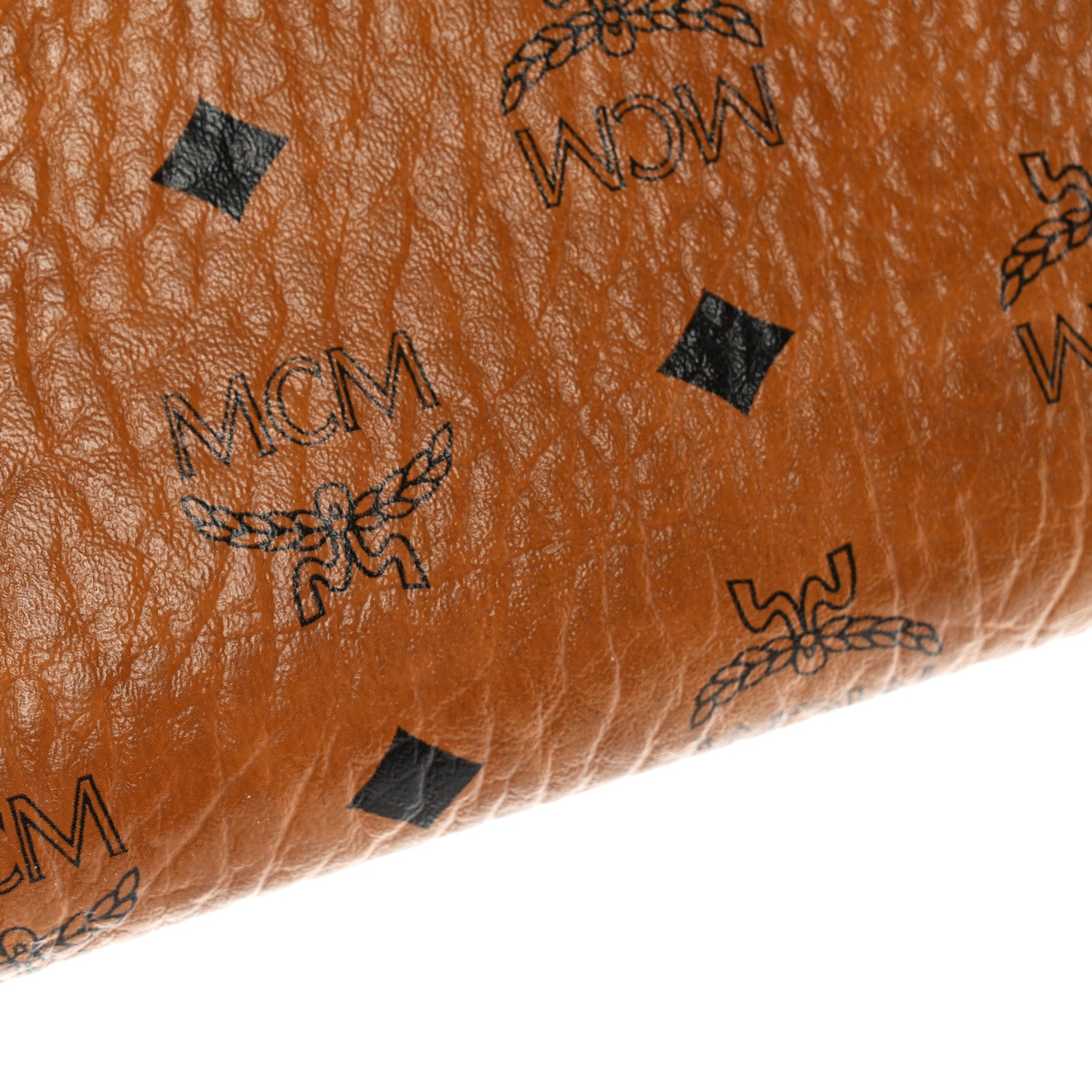 MCM Visetos Medium Zip Pouch Cognac 11 of 12