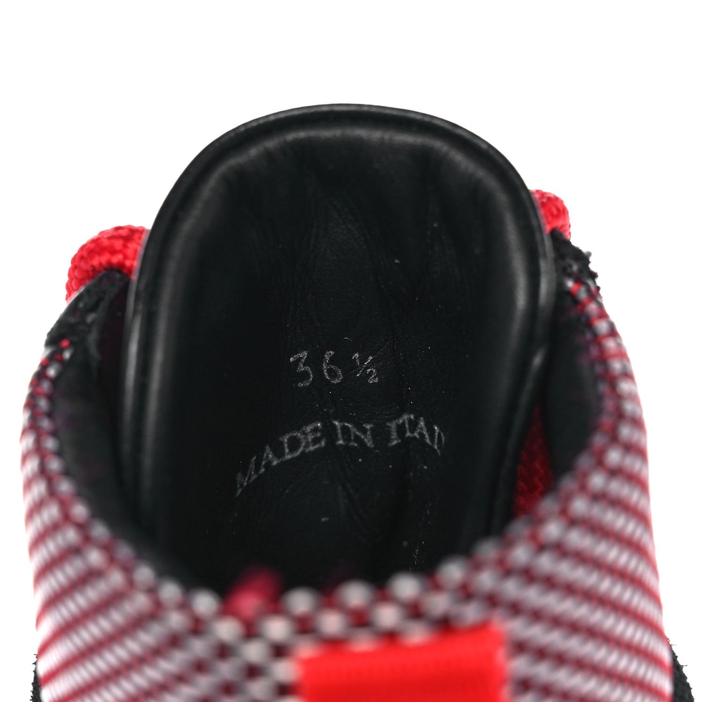 Calfskin Technical Mesh Suede Crosta Boot 36.5 Red Black