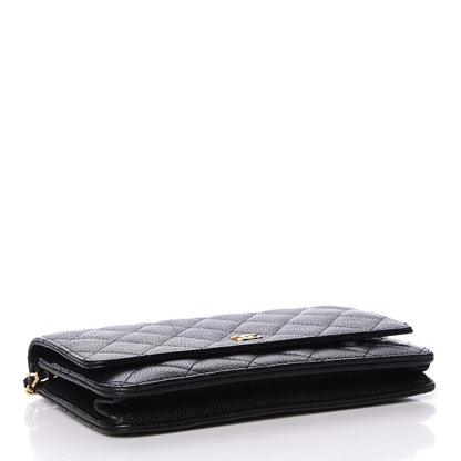 Chanel Caviar Quilted Wallet On Chain WOC Black 3 of 9