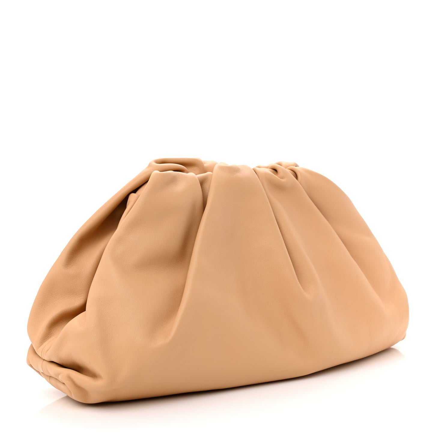 Smooth Butter Calf The Pouch Oversized Clutch Nude