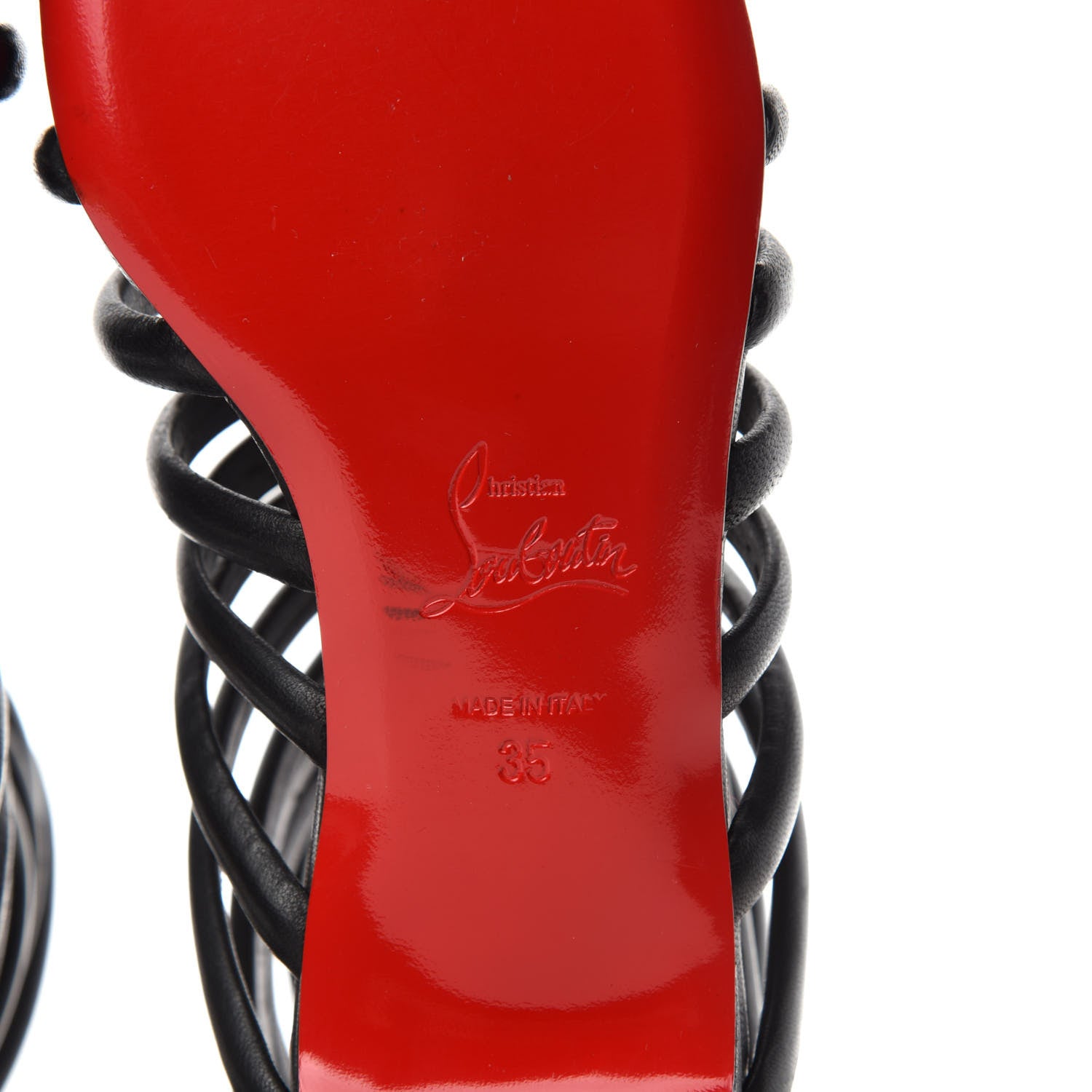 Christian Louboutin Nappa Catchetta Flats 35 Black 6 of 8