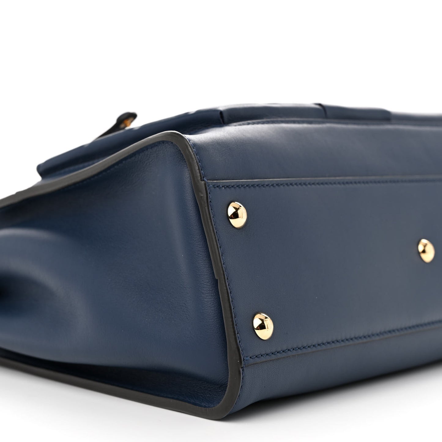 Vitello Seta Shiny Nappa Medium 3 Pocket Peekaboo Iconic Satchel Blueberry