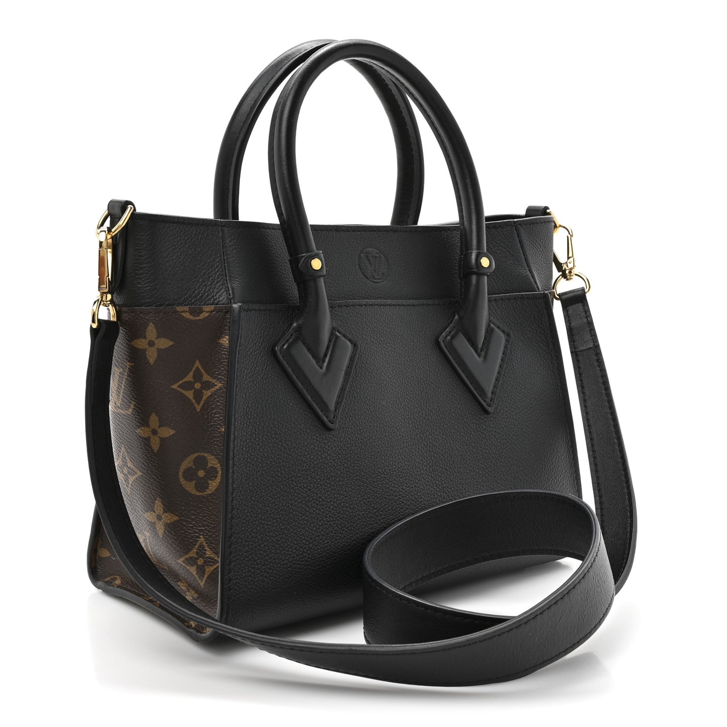 Calfskin Monogram On My Side PM Black