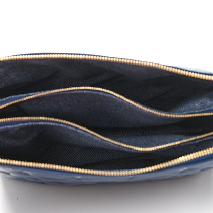 Louis Vuitton Lambskin Embossed Monogram Coussin PM Denim Blue 5 of 9