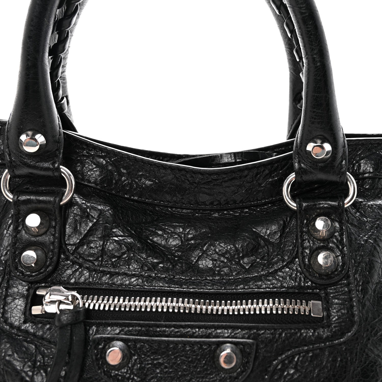 Balenciaga Agneau Arena Silver Hardware Small Le City Black 7 of 9