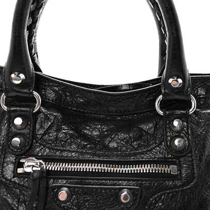 Balenciaga Agneau Arena Silver Hardware Small Le City Black 7 of 9