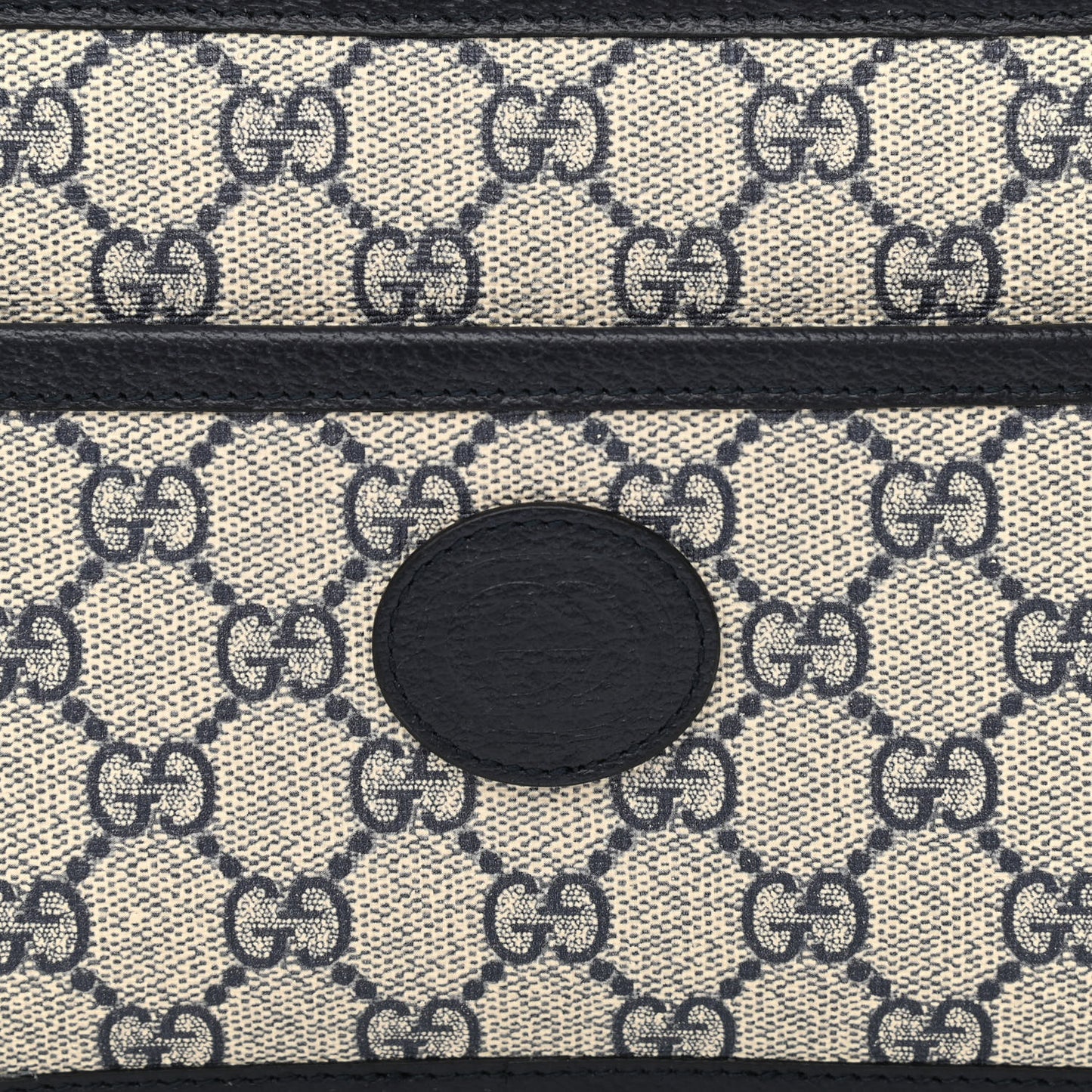 GG Supreme Monogram Textured Dollar Calfskin Mini Retro Interlocking G Shoulder Bag Beige Blue