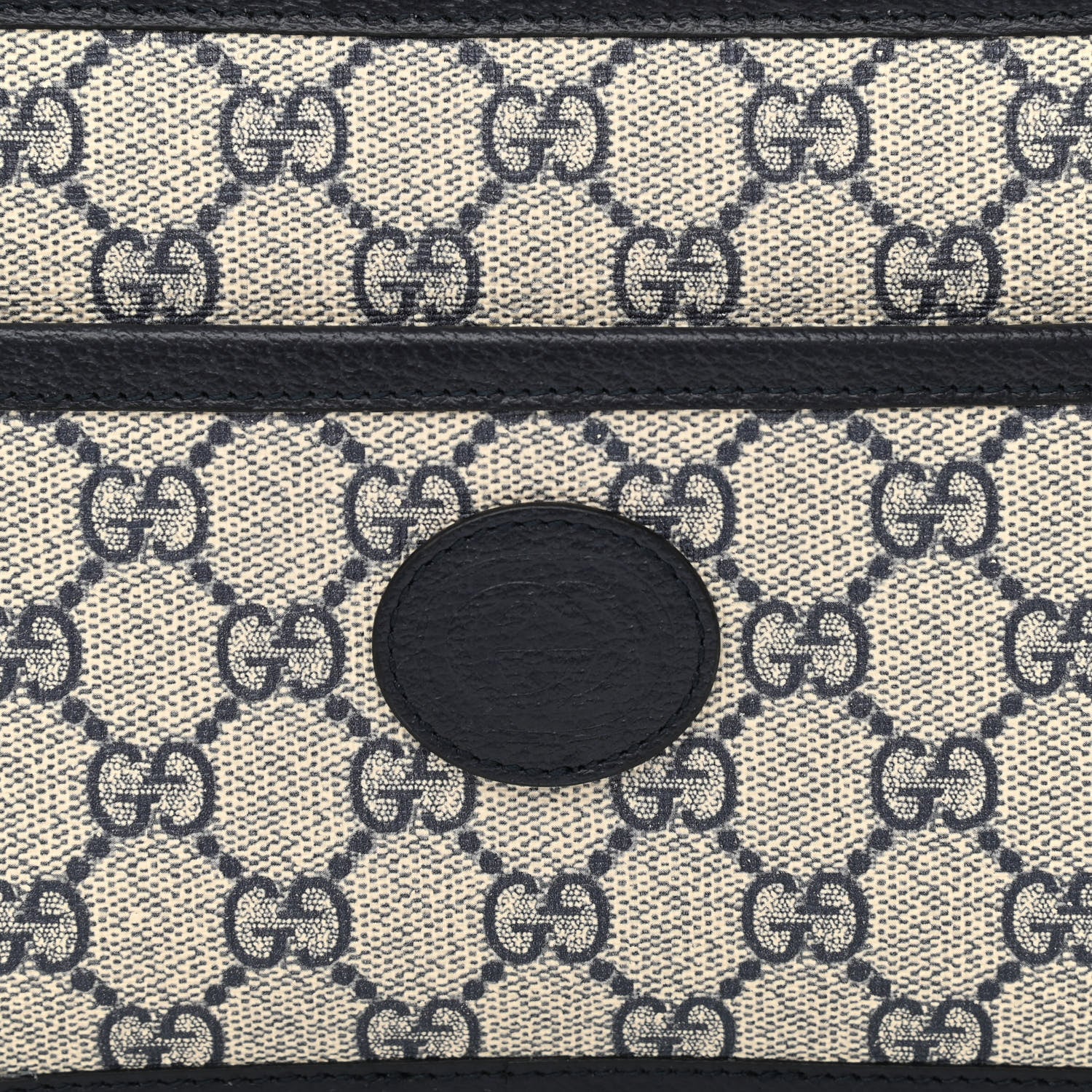 Gucci GG Supreme Monogram Textured Dollar Calfskin Mini Retro Interlocking G Shoulder Bag Beige Blue 8 of 11