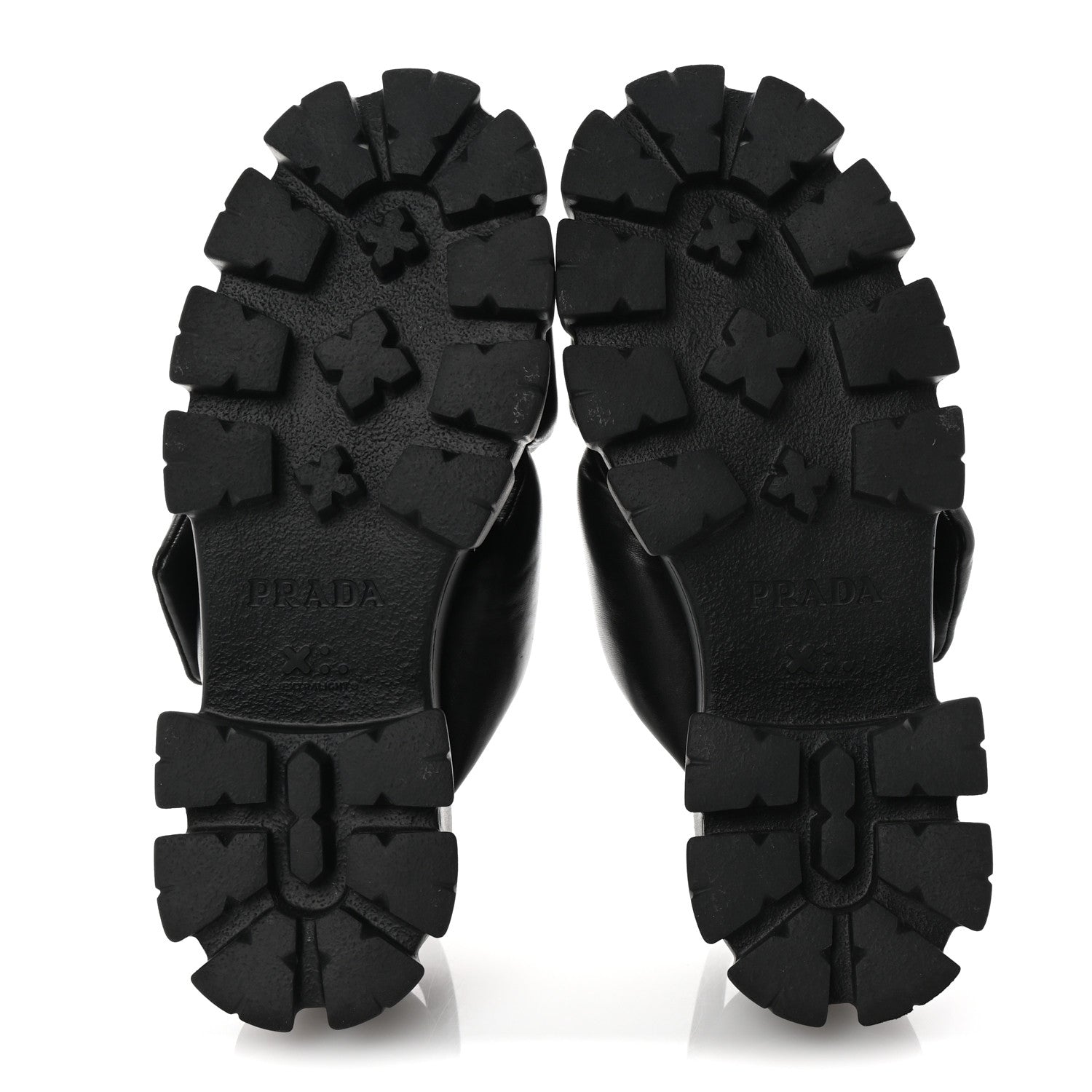 Prada Nappa Soft Metal Triangle Logo Padded Monolith 55mm Slingback Sandals 39 Black 6 of 9