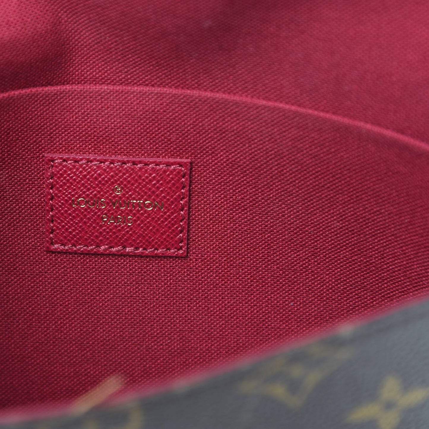 Monogram Pochette Felicie Chain Wallet Fuchsia