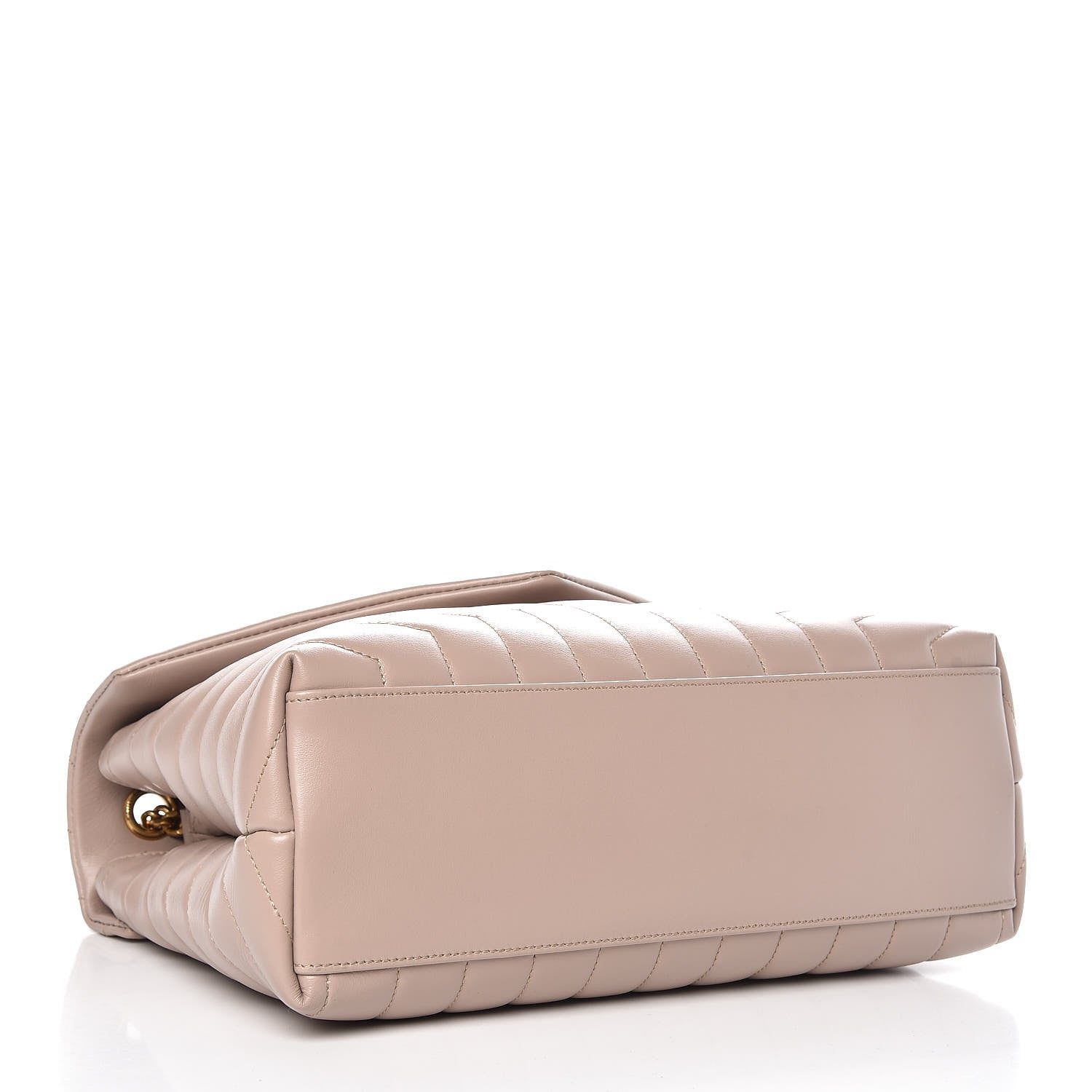 Saint Laurent Calfskin Y Quilted Monogram Medium Loulou Chain Satchel Light Natural 5 of 8