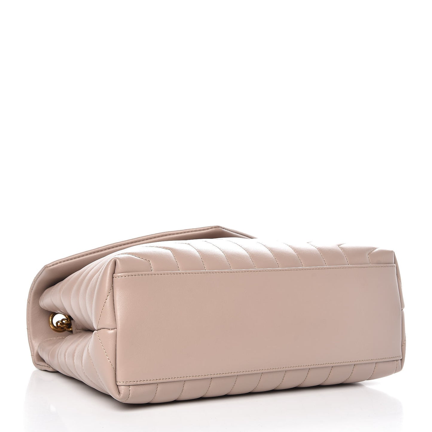 Calfskin Y Quilted Monogram Medium Loulou Chain Satchel Light Natural