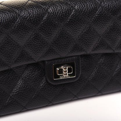 Chanel Grained Calfskin Quilted 2.55 Reissue Flap Belt Bag Clutch Black 11 of 14