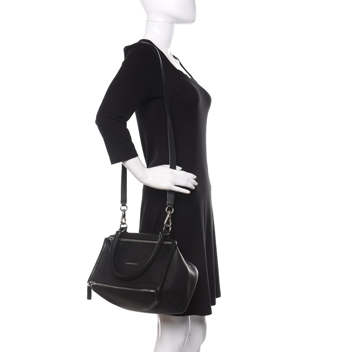 Sugar Goatskin Small Pandora Black