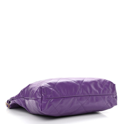 Chanel Shiny Calfskin Quilted Small Chanel 22 Purple 4 of 11