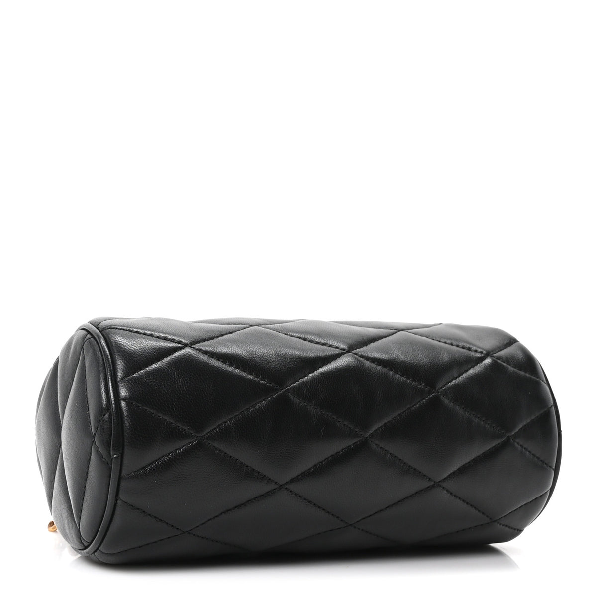 Lambskin Monogram Mini Sade Tube Bag Black