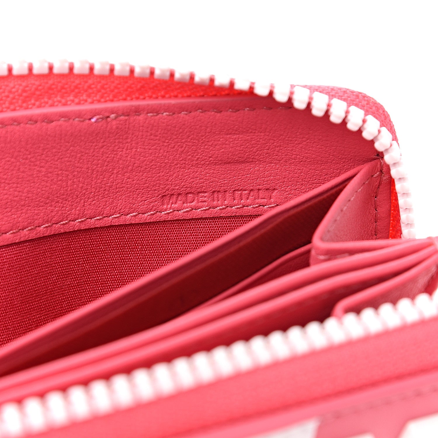 Valentino Garavani Vitello Colorblock Free Rockstud Zip Around Wallet Shadow Pink White 6 of 8