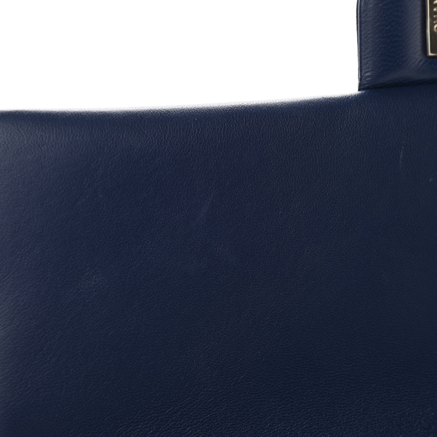 Chanel Lambskin Quilted Resin Bi-Color Chain Flap Bag Navy 11 of 13