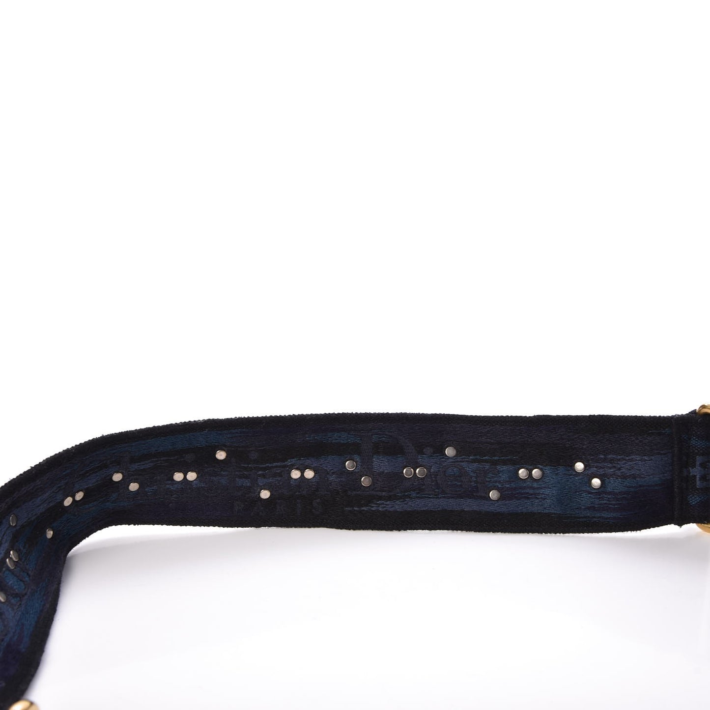 Canvas Embroidered Studded Bohemian Shoulder Strap Blue