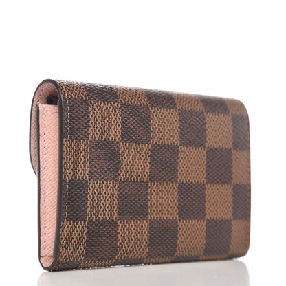 Louis Vuitton Damier Ebene Rosalie Coin Purse Rose Ballerine 3 of 8