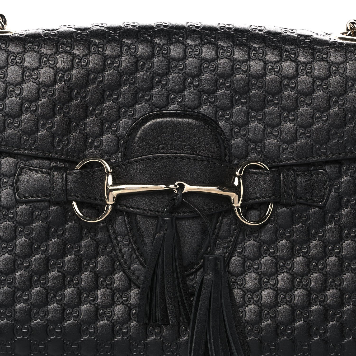 Gucci Microguccissima Medium Emily Chain Shoulder Bag Black 12 of 14