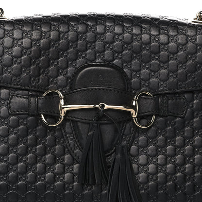 Gucci Microguccissima Medium Emily Chain Shoulder Bag Black 12 of 14