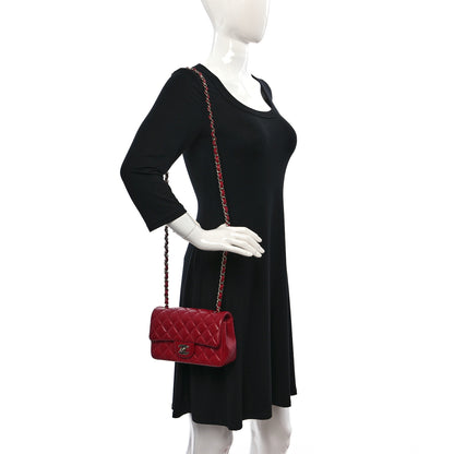 Chanel Caviar Quilted Mini Rectangular Flap Red 2 of 10
