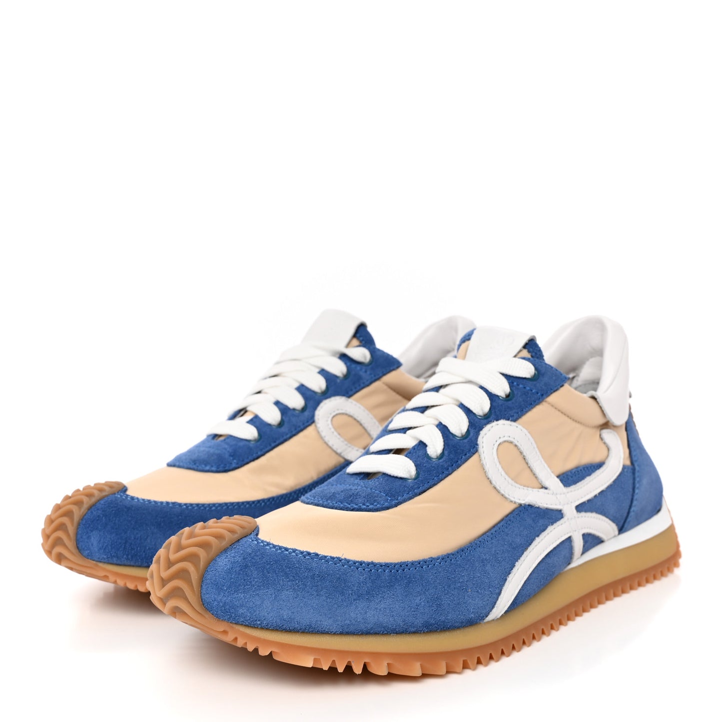 Nylon Suede Flow Runner Sneakers 39 Twill Light Denim