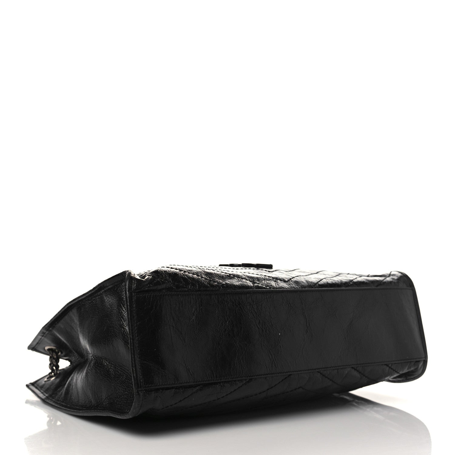 Saint Laurent Crinkled Calfskin Matelasse Monogram Niki Shoulder Bag Black 4 of 8