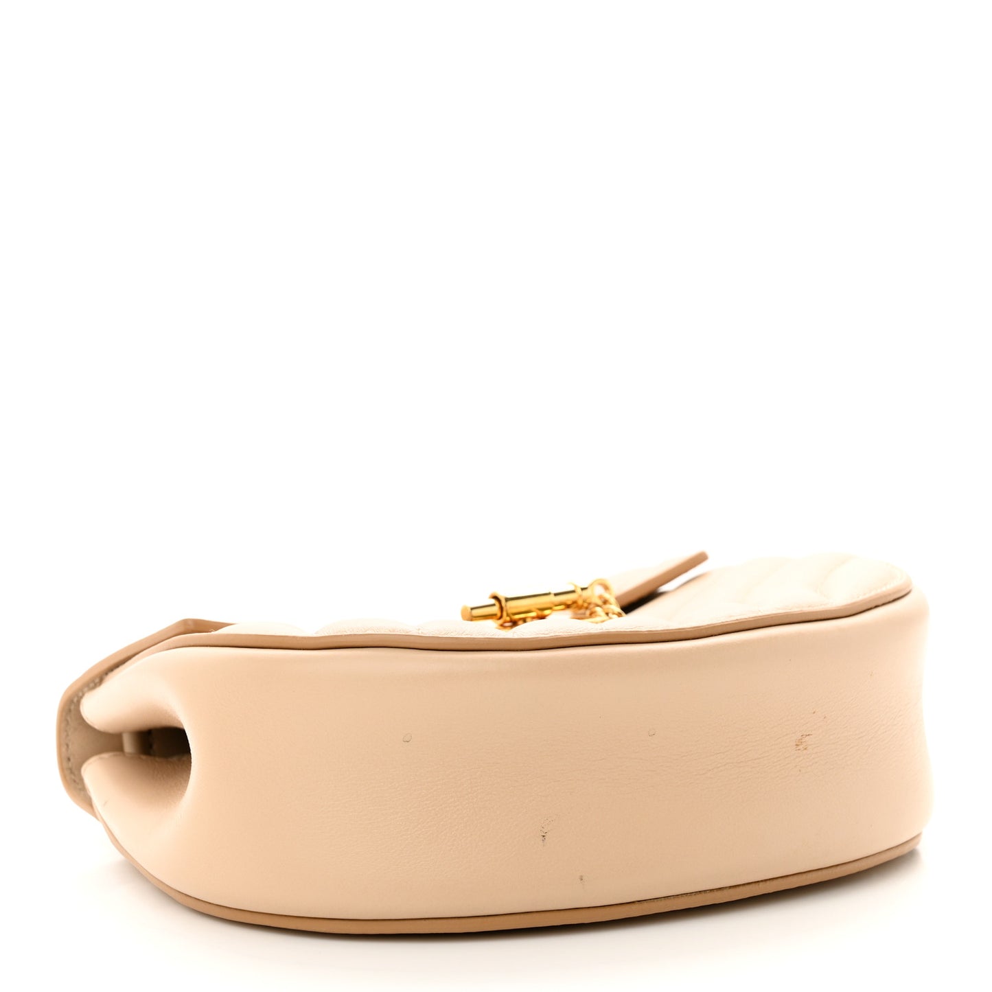 Calfskin Quilted Mini Drew Bijou Shoulder Bag Pearl Beige