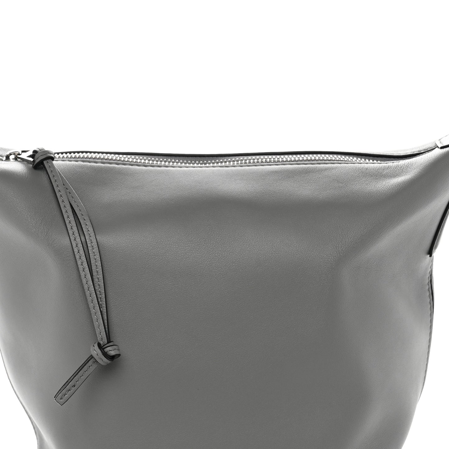 Supple Smooth Calfskin Jacquard Small Cubi Crossbody Bag Asphalt Grey