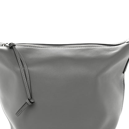 Loewe Supple Smooth Calfskin Jacquard Small Cubi Crossbody Bag Asphalt Grey 8 of 10