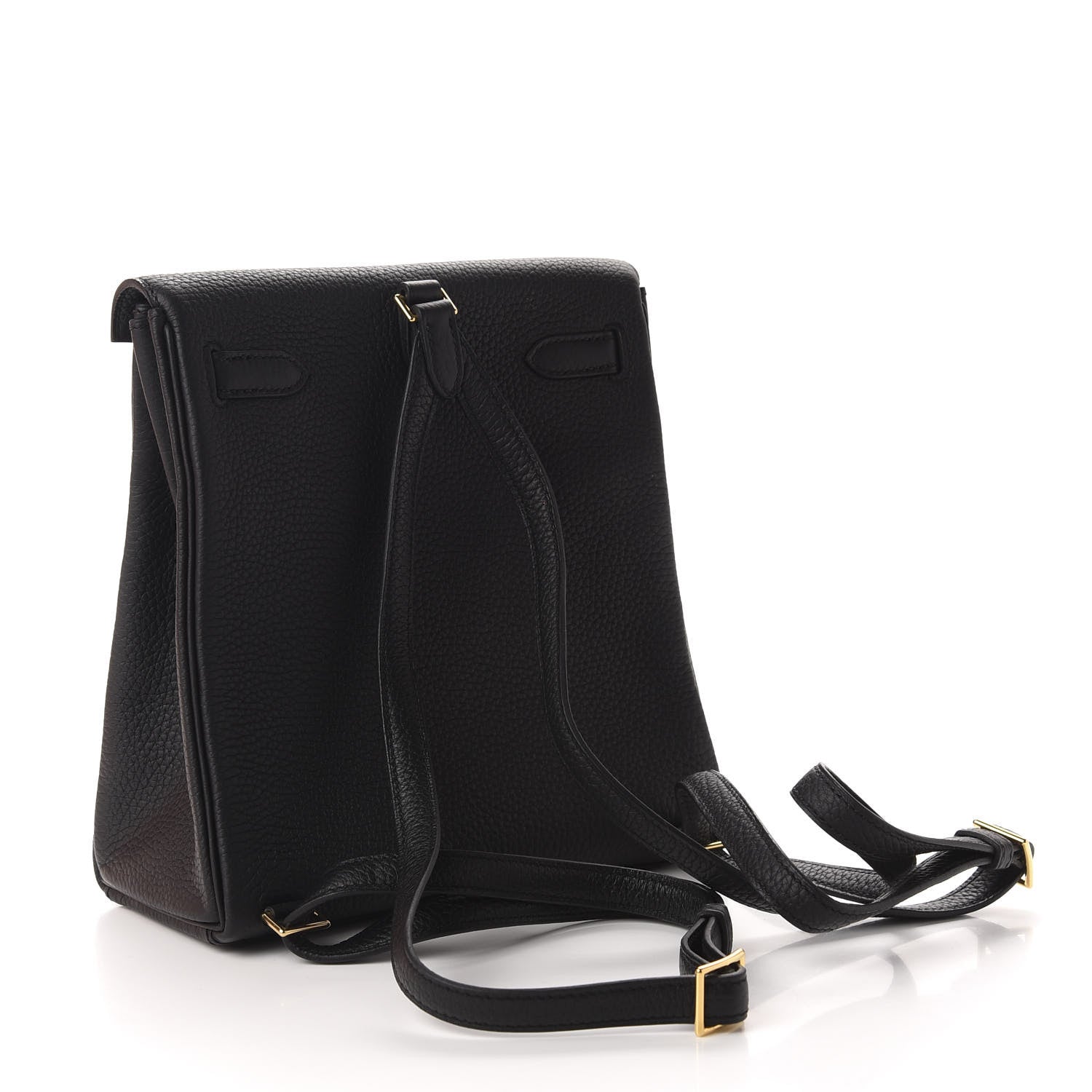 Hermes Taurillon Clemence Kelly Ado Backpack Black 2 of 8