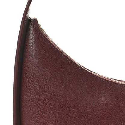 The Row Grained Calfskin Half Moon Shoulder Bag Raisin 7 of 9