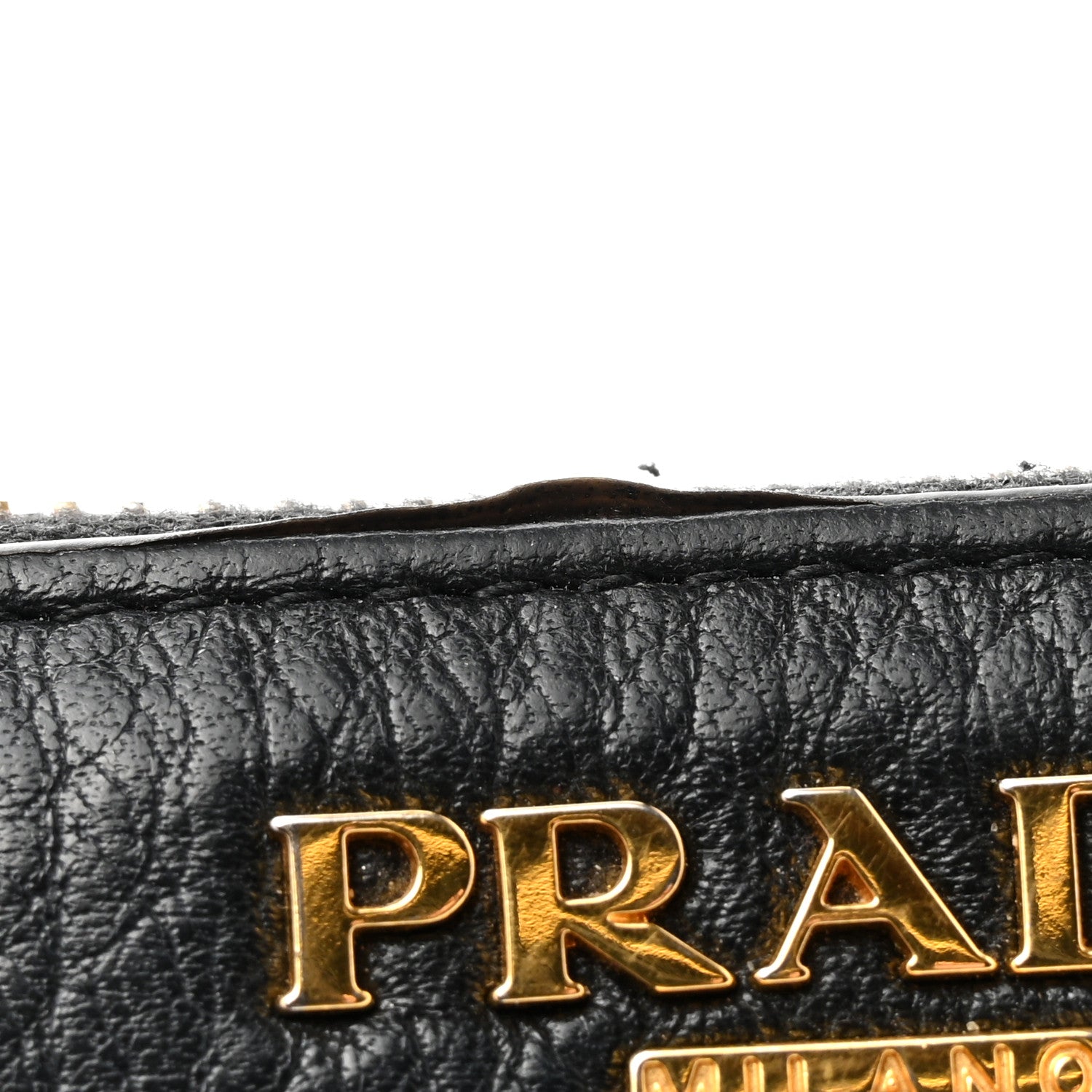 Prada Daino Bi-Color Zip Around Wallet Black Fuoco 8 of 14