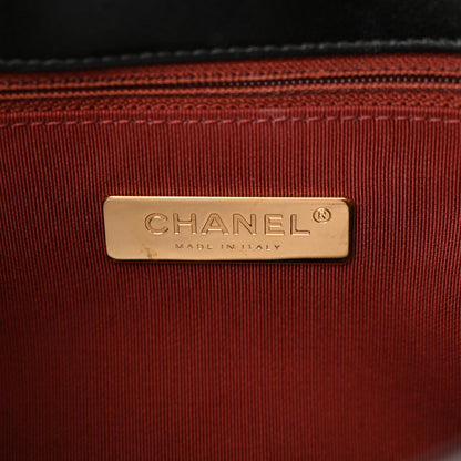 Chanel Shiny Goatskin Quilted Medium Chanel 19 Flap Black 6 of 11