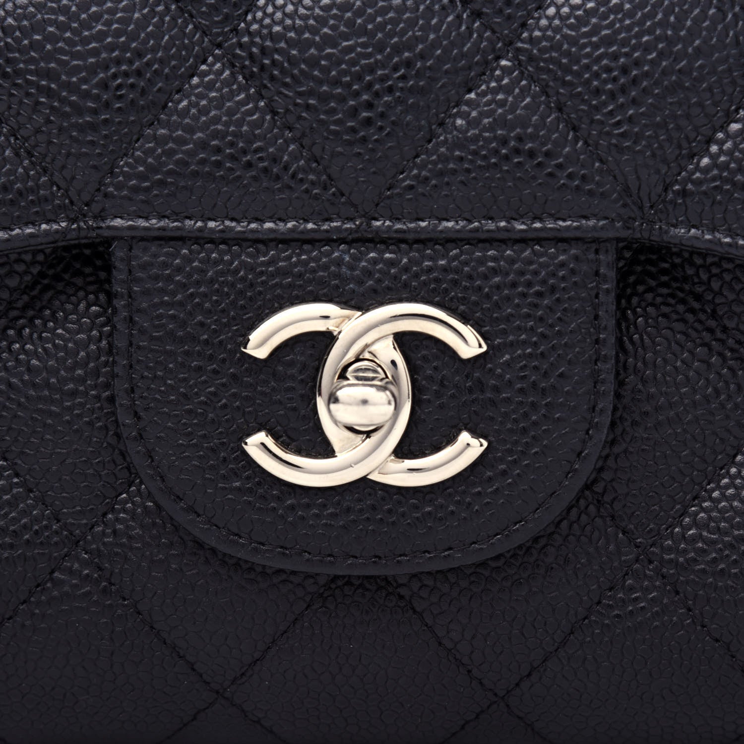 Chanel Caviar Quilted Jumbo Double Flap Black 11 of 11