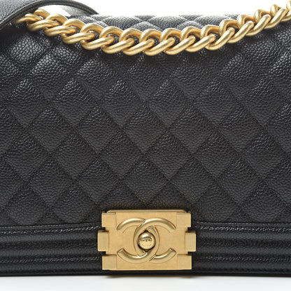Chanel Caviar Quilted Medium Boy Flap Black 8 of 11